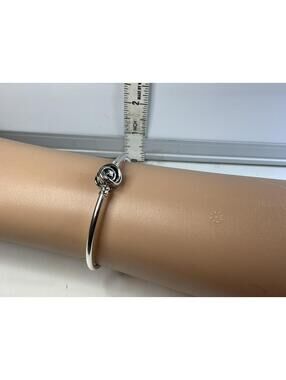 Pandora Encircled Clasp Bangle Bracelet 7”